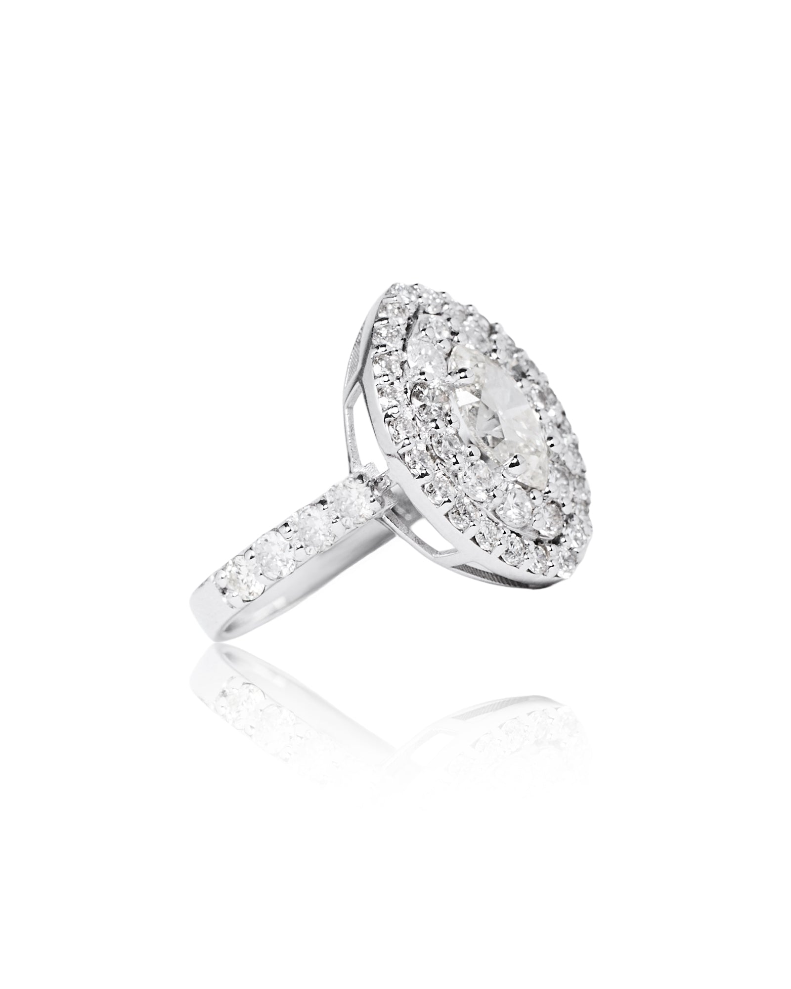 Anel diamante Marquise
