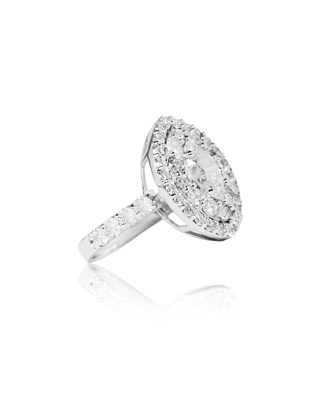 Anel diamante Marquise