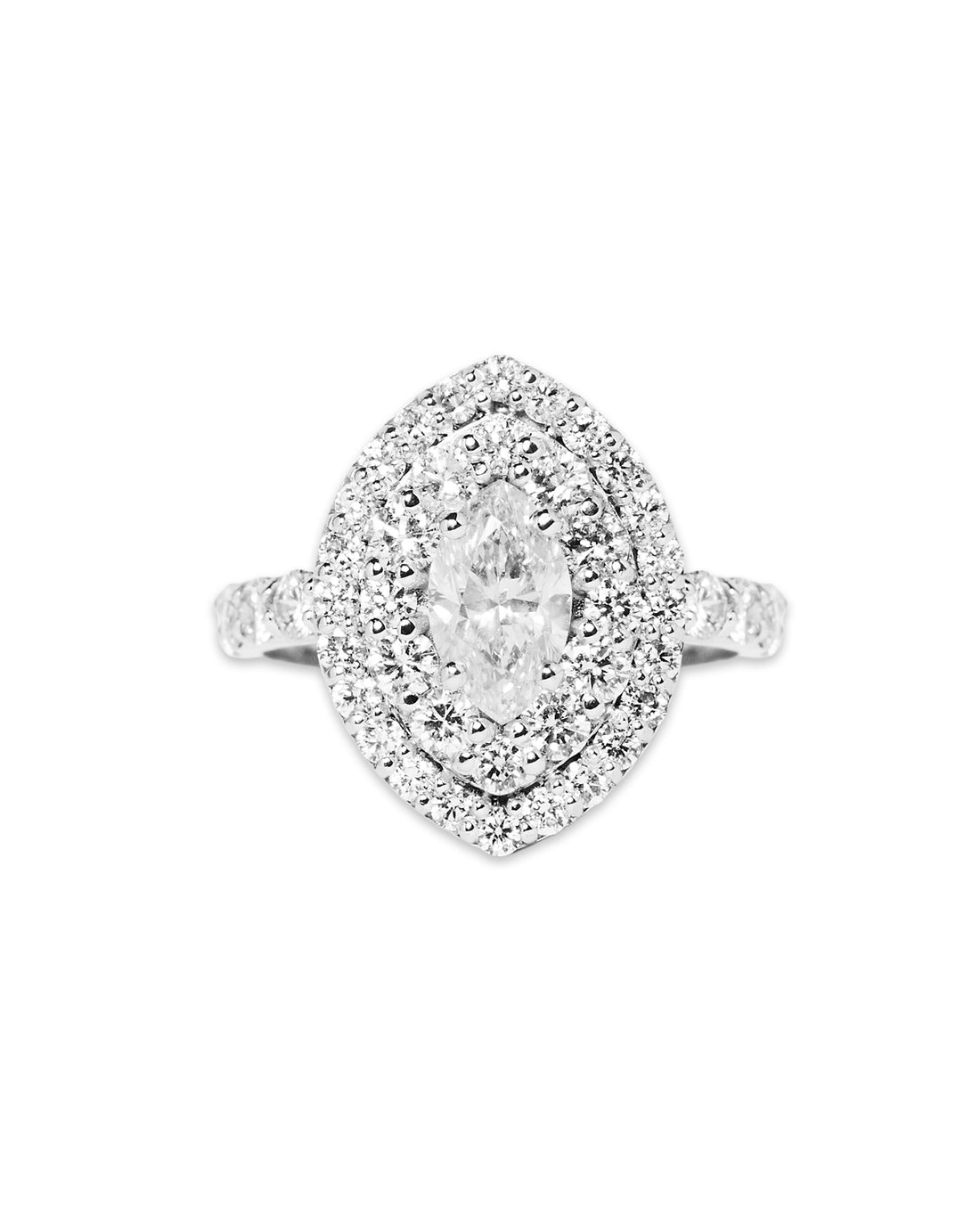 Anel diamante Marquise