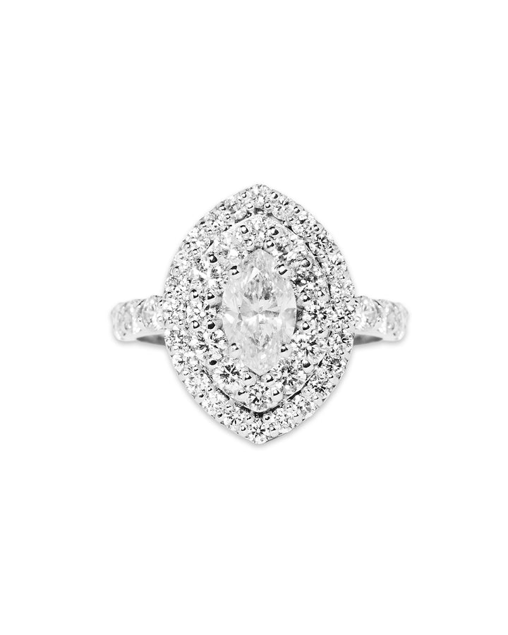 Anel diamante Marquise