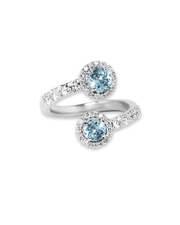 Anel Bond Turmalinas azuis