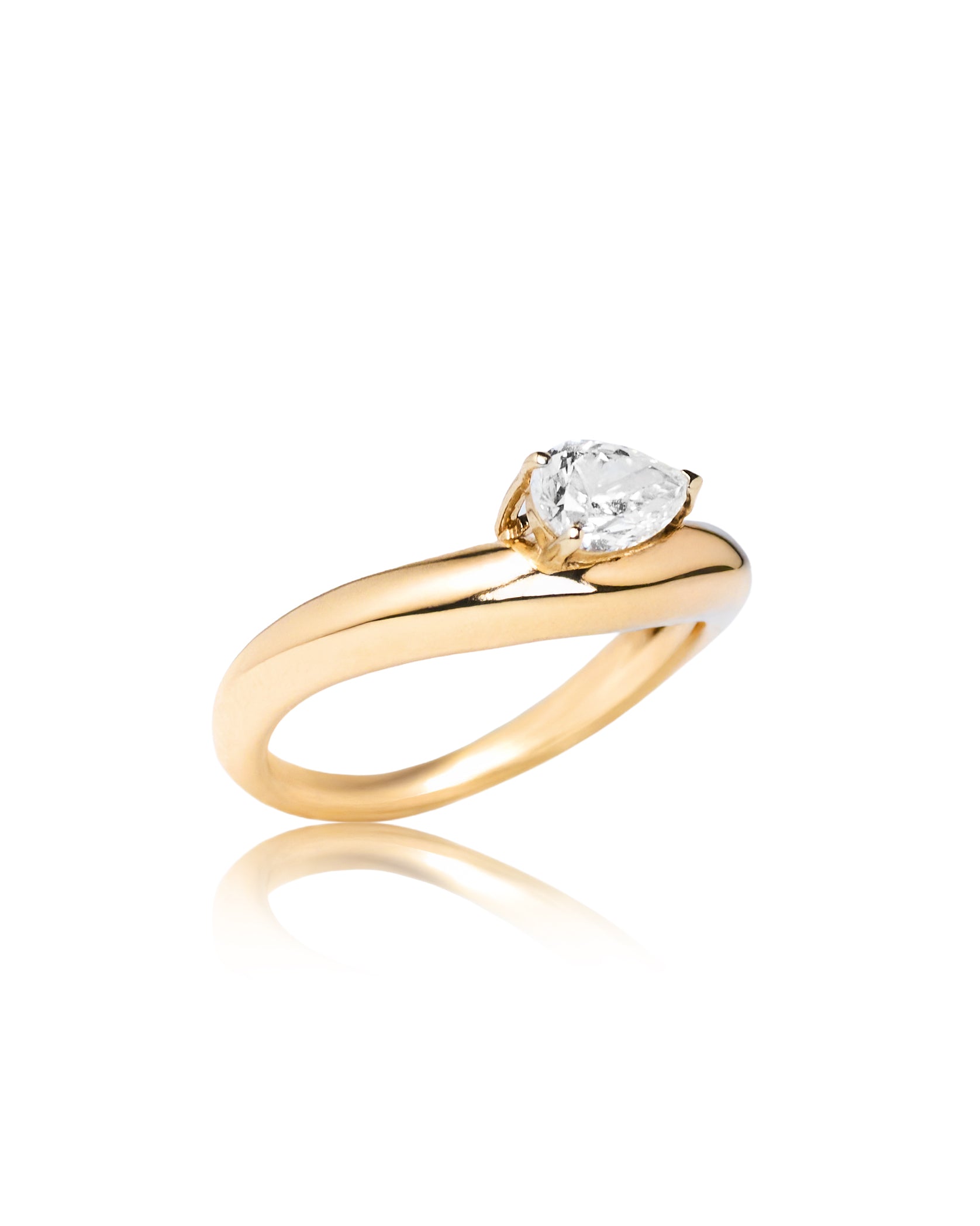 Anel diamante orgânico Drop 0,5cts