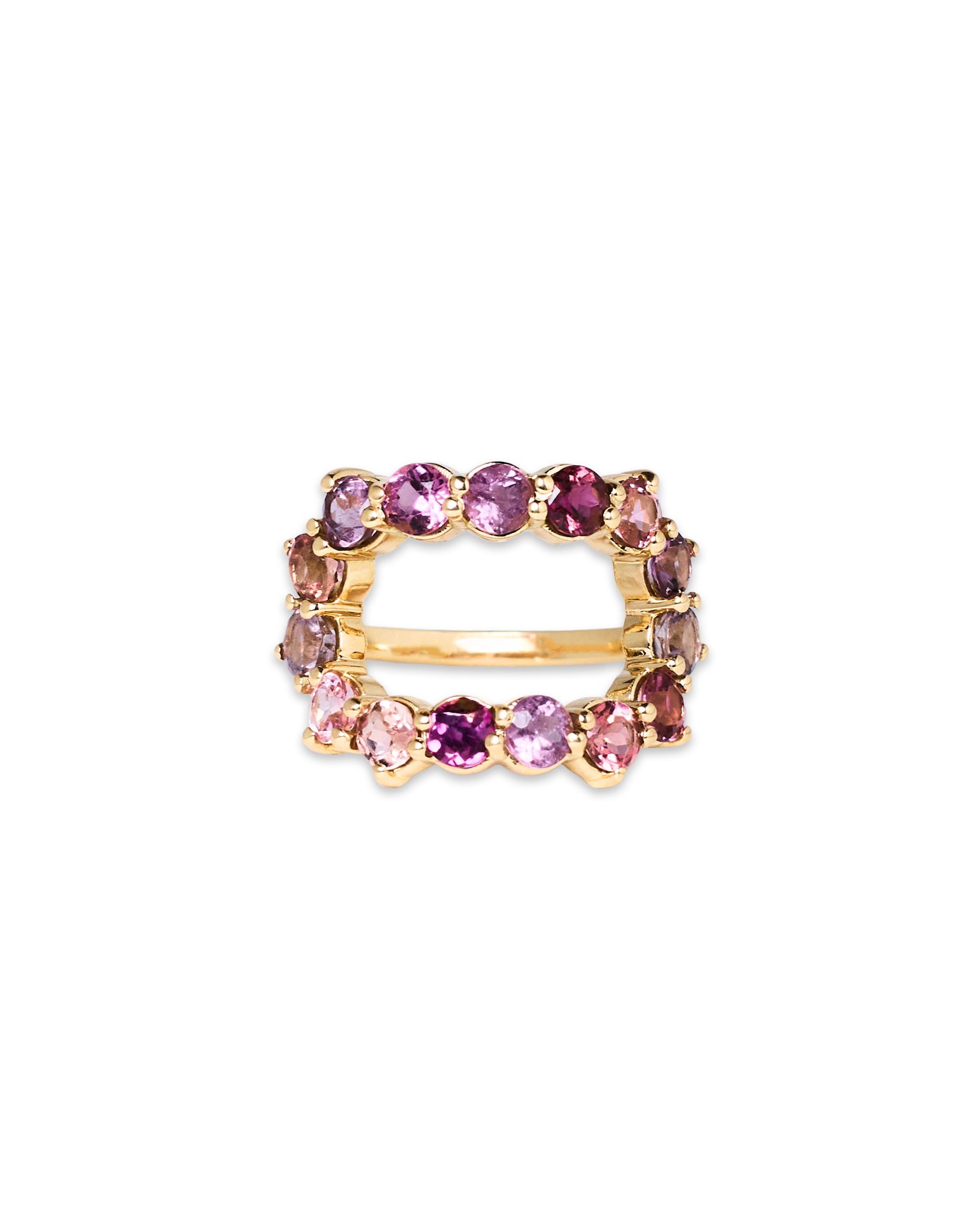 Anel Moon Turmalinas rosas