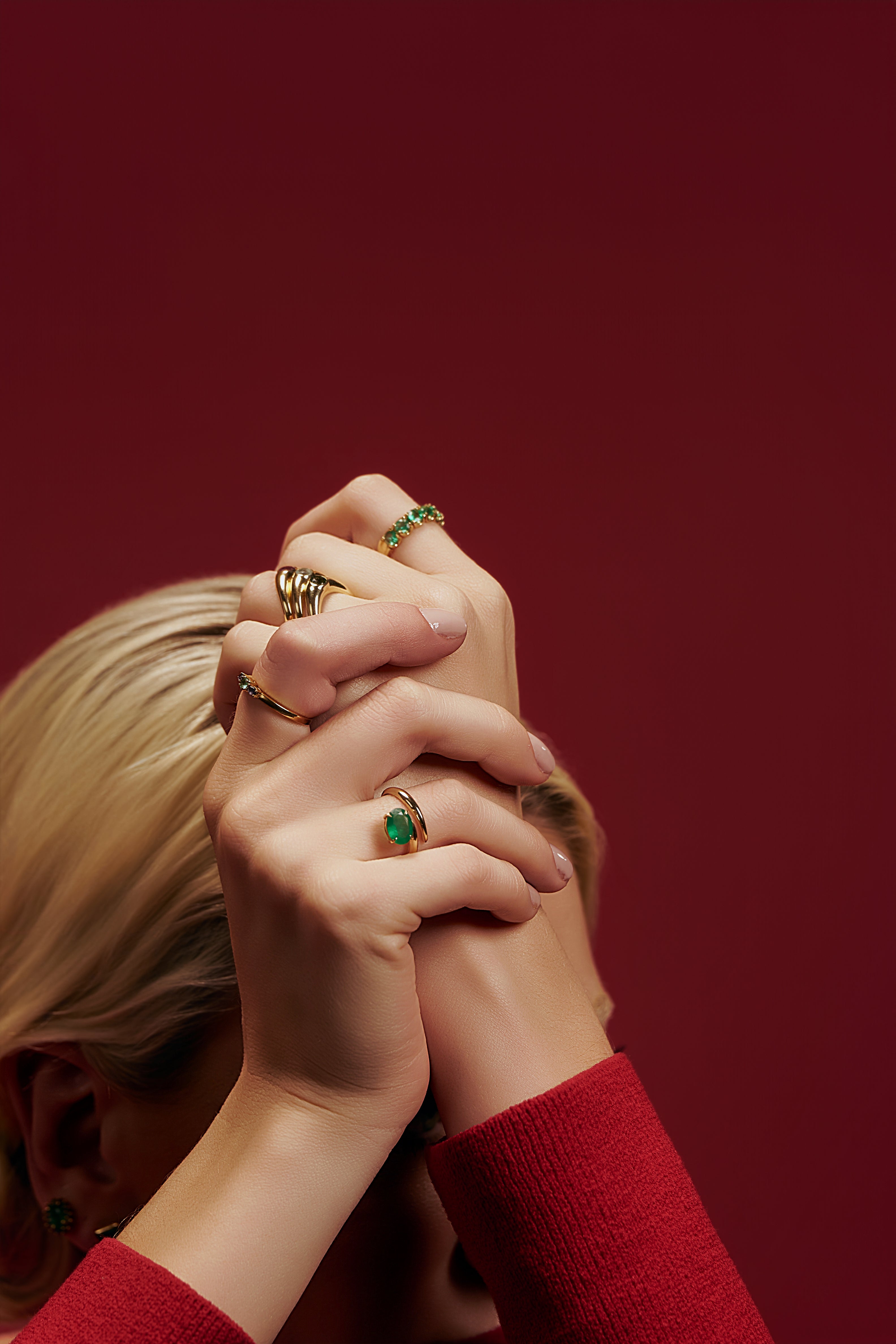 Anel esmeralda Selene