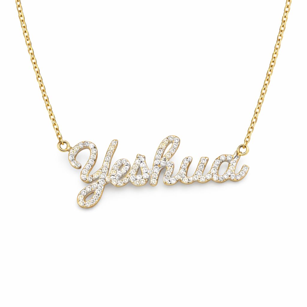 Colar Nome com diamantes