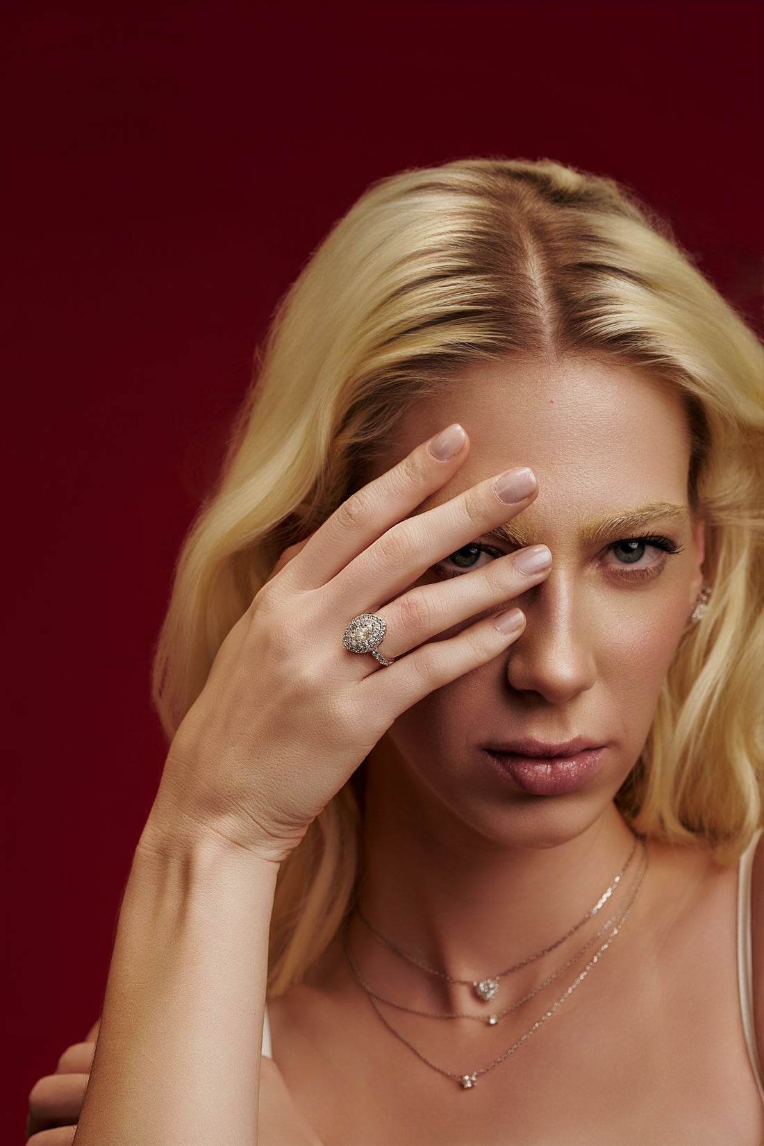 Anel diamante Marquise